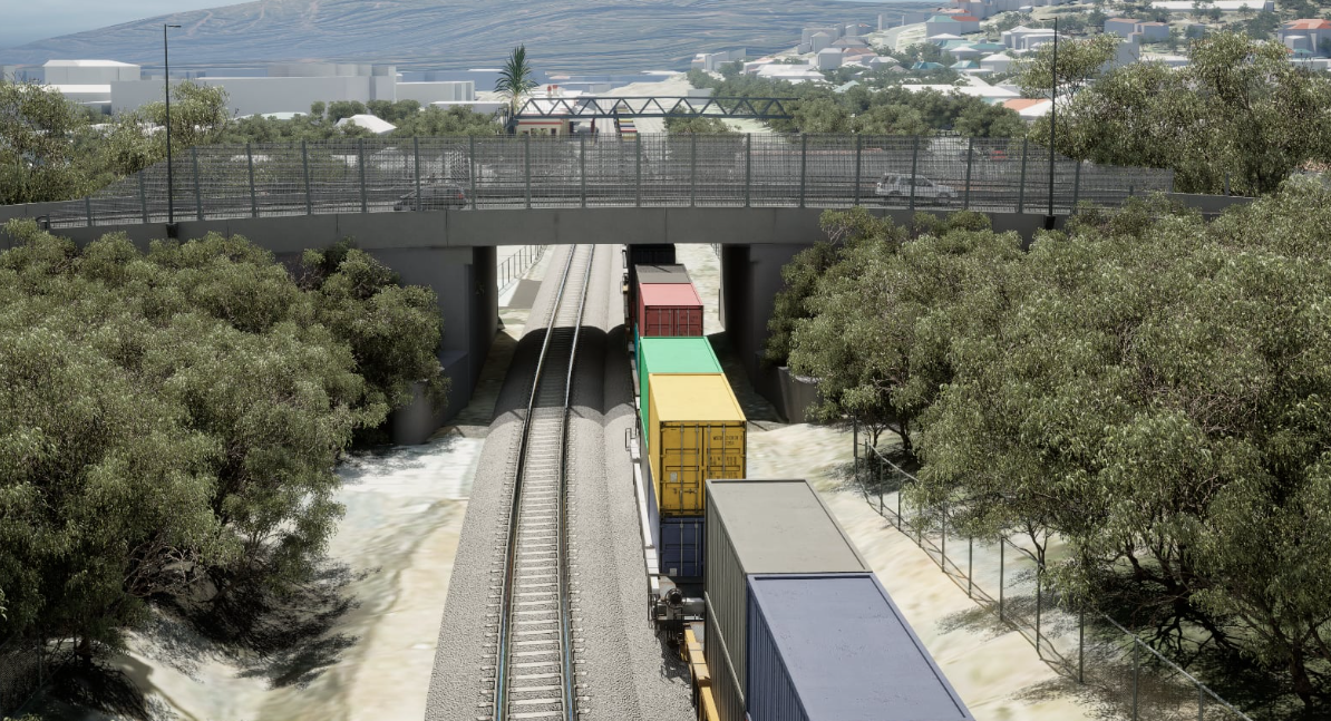 artist's impression of a bridge overpass plan